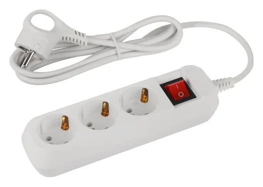 Удлинитель 3х1.5м с заземл. 10А IP20 GREEN LINE UDL-10-315-ES ПВС 3х0.75 с выкл. Эра Б0065051