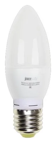 Лампа светодиодная PLED-ECO 5Вт C37 свеча 4000К нейтр. бел. E27 400лм 230В JazzWay 2855329A