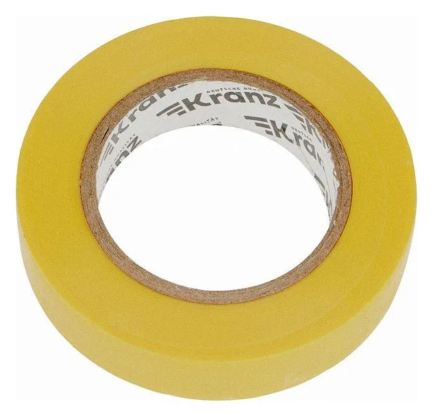 Изолента ПВХ 0.13х15мм 20м желт. Kranz KR-09-2602