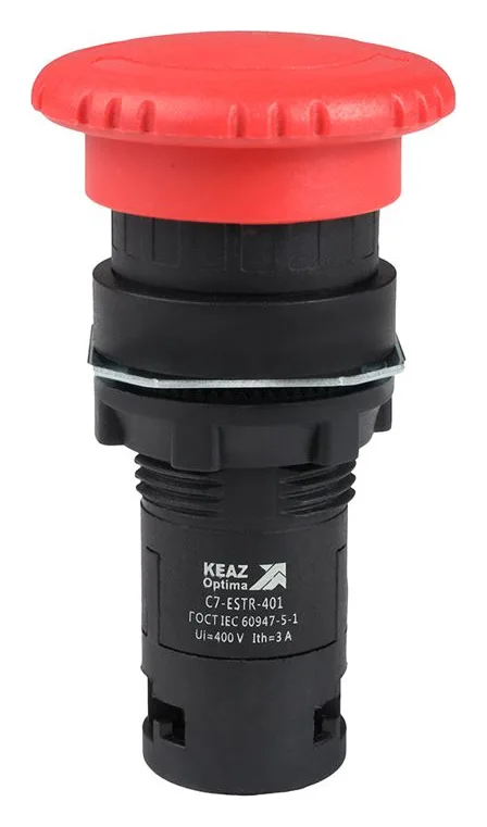 Кнопка аварийного останова OptiSignal Compact D22 С7-ESTR-401 красн. 1НЗ XB7ES542P КЭАЗ 362129