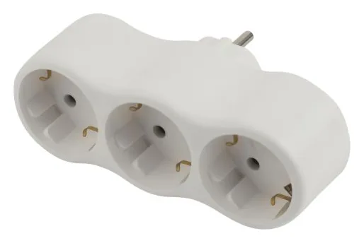 Разветвитель 3-м с заземл. 16А IP20 SPx-3e-W бел. Эра Б0053479