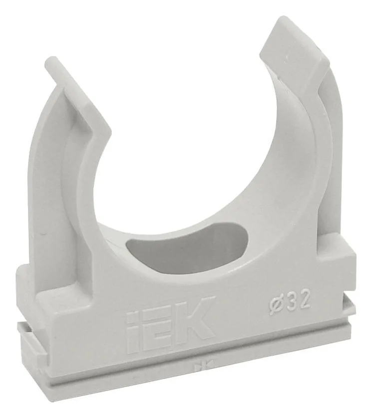 Держатель для труб (клипса) CF16 с защелкой ELASTA IEK CTA10D-CF16-K41-100