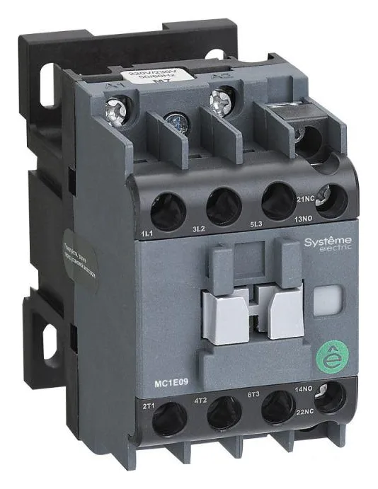 Контактор MC1E 3п 9А кат. 220В/230В AC 1НО+1НЗ SE MC1E09M7