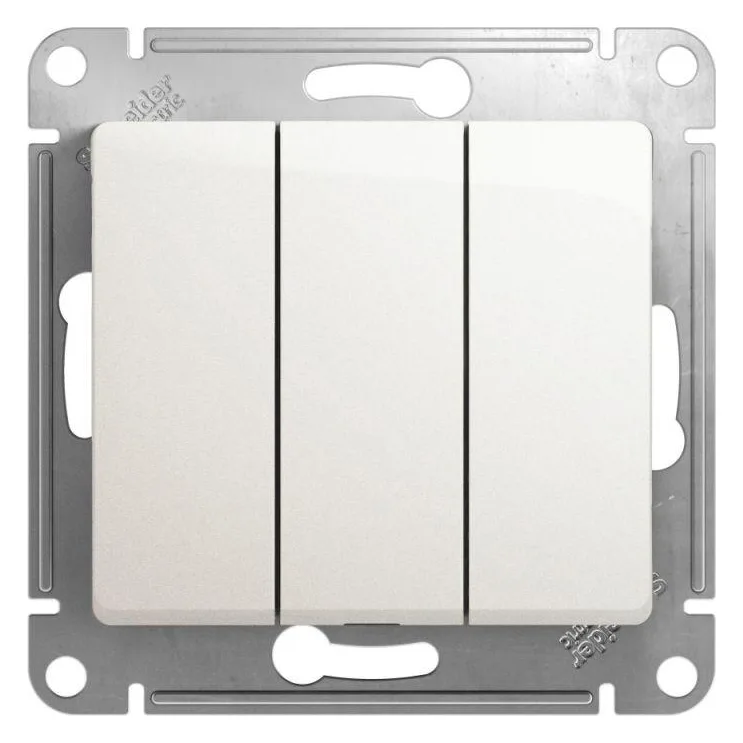Выключатель 3-кл. СП Glossa 10А IP20 (сх. 3) 10AX механизм перламутр. SE GSL000631