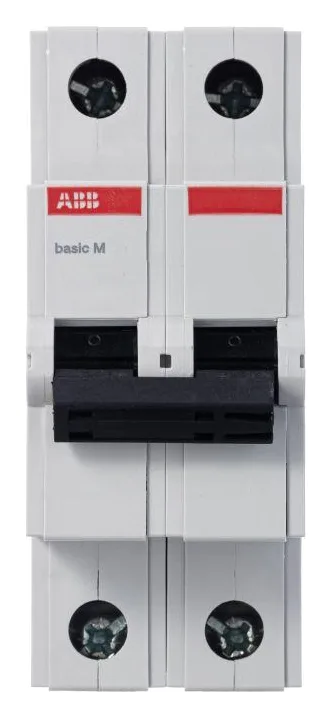 Выключатель автоматический модульный 2п C 6А 4.5кА Basic M BMS412C06 ABB 2CDS642041R0064
