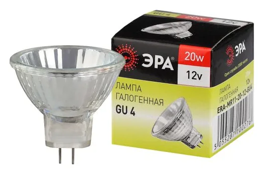 Лампа галогенная GU4-MR11-20W-12V-30Cl ЭРА C0027361