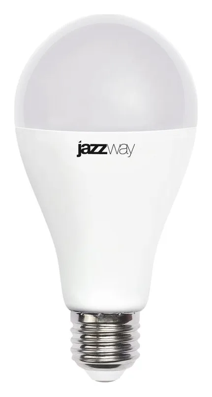 Лампа светодиодная PLED-LX 20Вт A65 грушевидная матовая 5000К холод. бел. E27 JazzWay 5028043