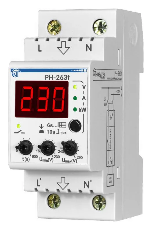 Реле напряжения PH-263 T НовАтек-Электро 3425600263т