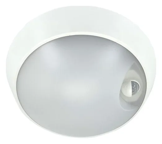 Светильник светодиодный WP 15 C 18W OP 840 D220 WH MDM 220х80мм 18Вт 4000К IP54 ЖКХ круглый пылевлагозащ. с датчиком движ. бел. Русский Свет 15071524504