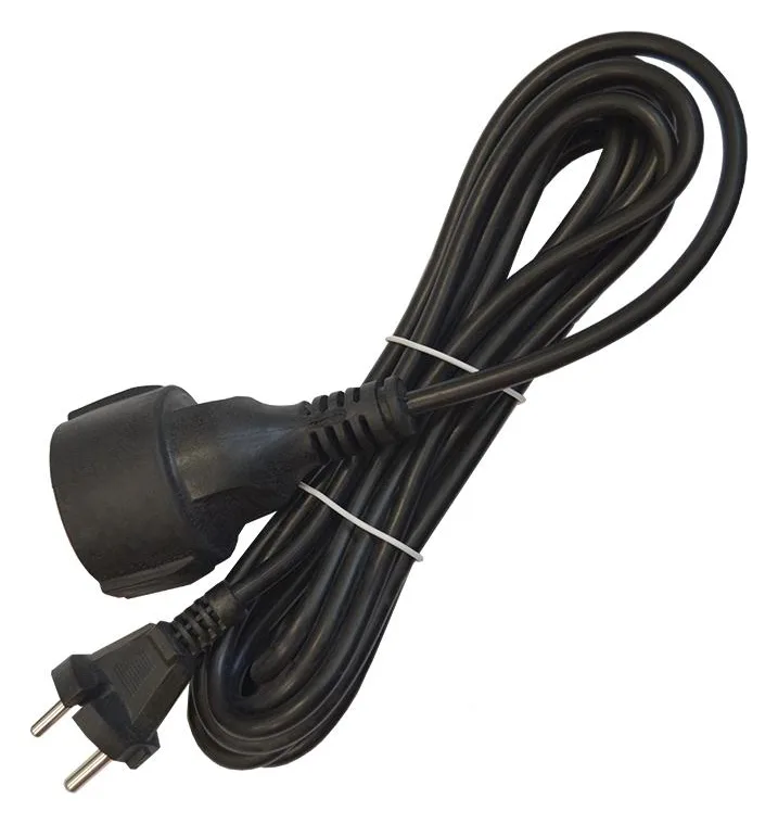 Удлинитель-шнур 1х5м без заземл. 10А IP20 ПВС 2х1 черн. DOMTOK 2340