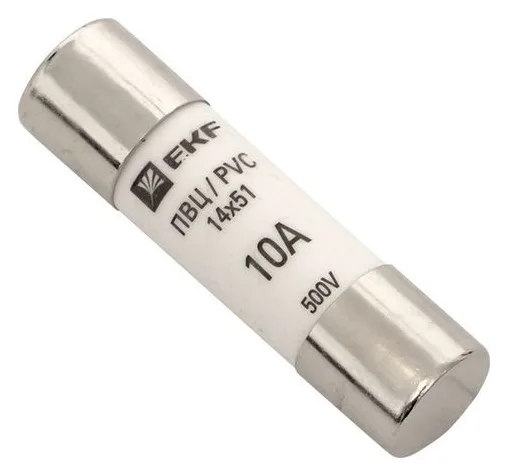 Вставка плавкая цилиндрическая ПВЦ 14х51 10А EKF pvc-14x51-10