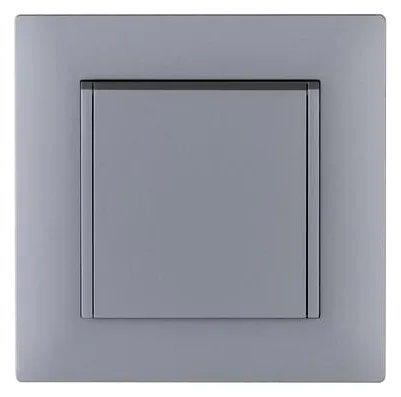 Розетка 1-м с крышкой Karea RIZZ STAR с заземл. сер. Makel 88065029