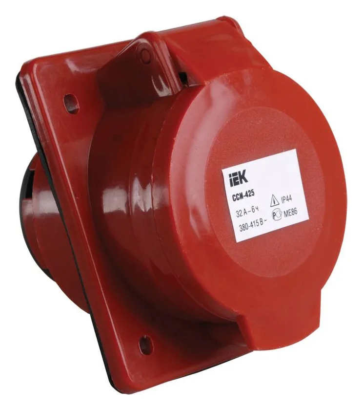 Розетка встраиваемая 32А 3P+E+N 380В IP44 ССИ-425 IEK PSR42-032-5