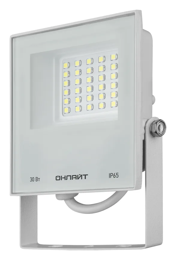 Прожектор светодиодный 90 135 OFL-30-6K-WH-IP65-LED 30Вт 6000К IP65 2400лм бел. ОНЛАЙТ 90135