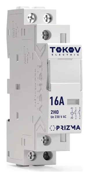 Контактор модульный 18мм 16А 230В АС 2НО PRIZMA TOKOV ELECTRIC TKE-PZ-MC-1-16-230-20