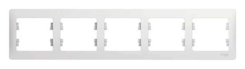 Рамка 5-м Glossa горизонт. бел. SE GSL000105