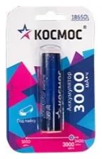 Аккумулятор Li-ion 18650 3000мА.ч без защиты с выводами под пайку КОСМОС KOC18650Li30PABL1