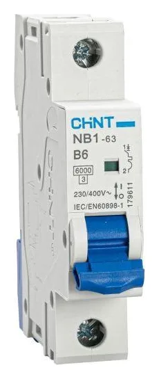 Выключатель автоматический модульный 1п B 6А 6кА NB1-63 (R) CHINT 179611