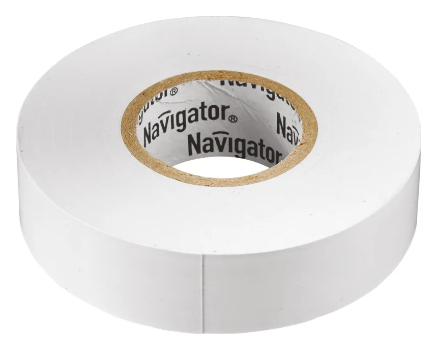 Изолента ПВХ 19мм (рул.20м) бел. NIT-A19-20/WH Navigator 71109