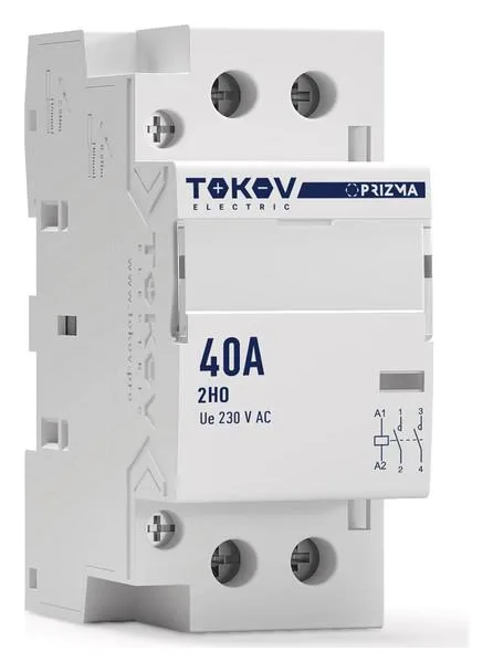 Контактор модульный 36мм 40А 230В АС 2НО PRIZMA TOKOV ELECTRIC TKE-PZ-MC-2-40-230-20