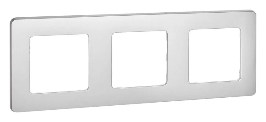 Рамка 3-м СП Inspiria IP20 алюм. IEK 673952