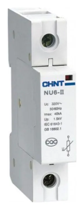 Ограничитель импульсных перенапряжений NU6-II 1п In=15кА Uc=460В Im=40кА (R) CHINT 213547