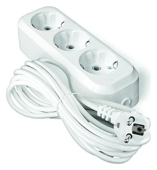 Удлинитель 3х5м с заземл. 13А IP20 Е-303 ПВС 3х1 АБС-пластик UNIVersal 9631978