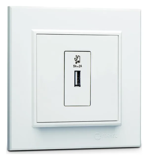 Розетка для зарядного устройства USB KAREA бел. Makel 56001465