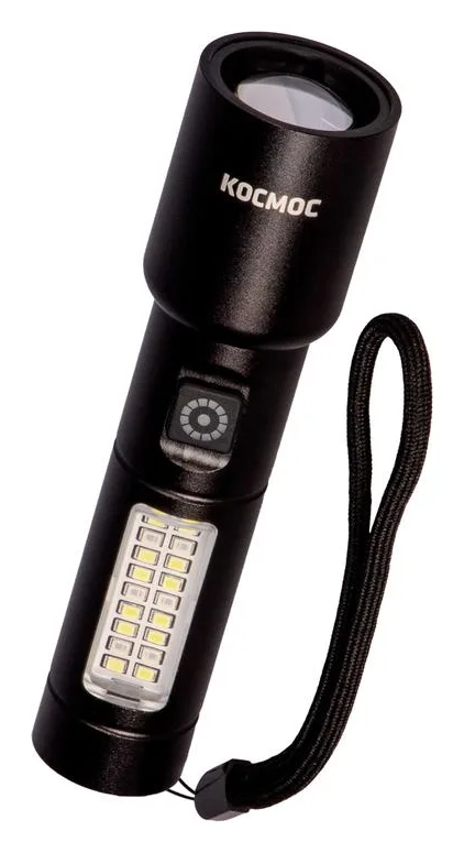 Фонарь ручной аккум. 10Вт LaserLED/широк.cвет/Li-ion 1200мА.ч алюм. КОСМОС KOC134Lit