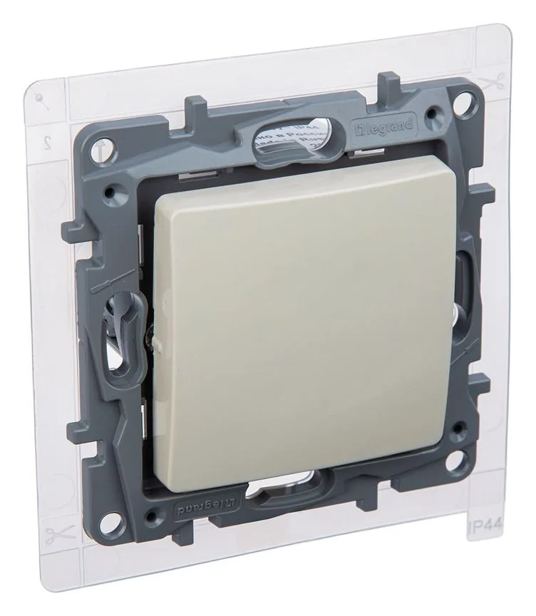 Переключатель 1-кл. Etika 10А IP44 250В безвинтов. зажимы сл. кость IEK 672307