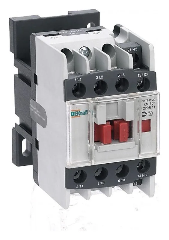 Контактор КМ-103 9А кат. 380В AC 1НО+1НЗ AC-3 DEKraft 22104DEK