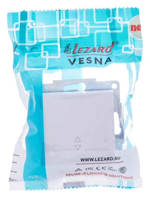 Переключатель проходной 1-кл. СП Vesna механизм бел. LEZARD 742-0288-105
