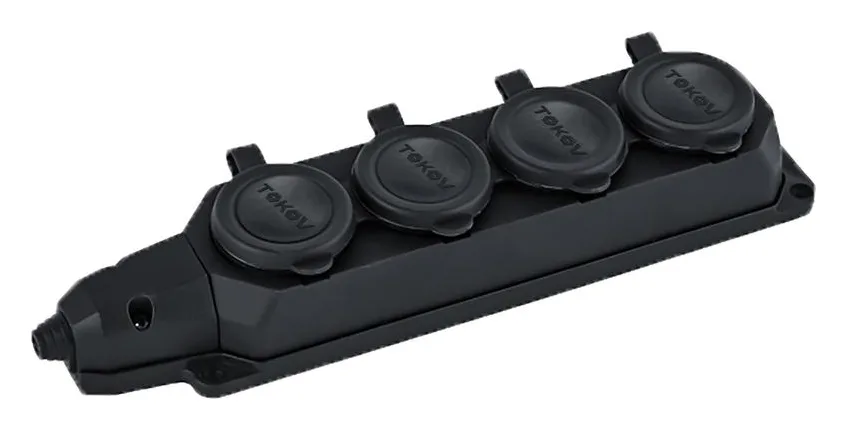 Колодка удлинителя 4-м 16А с заземл. каучук TOKOV ELECTRIC TKE-C05-KK4-Z