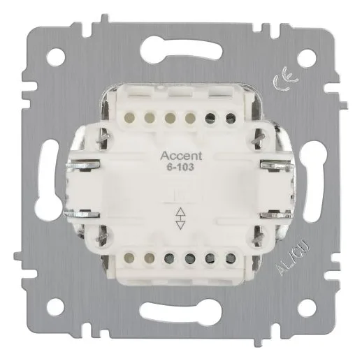 Переключатель 1-кл. СП Accent 6-103-01 10А IP20 250В AL/CU бел. Intro Б0063450