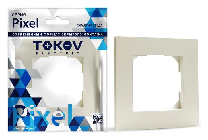 Рамка 1-м Pixel беж. TOKOV ELECTRIC TKE-PX-RM1-C02