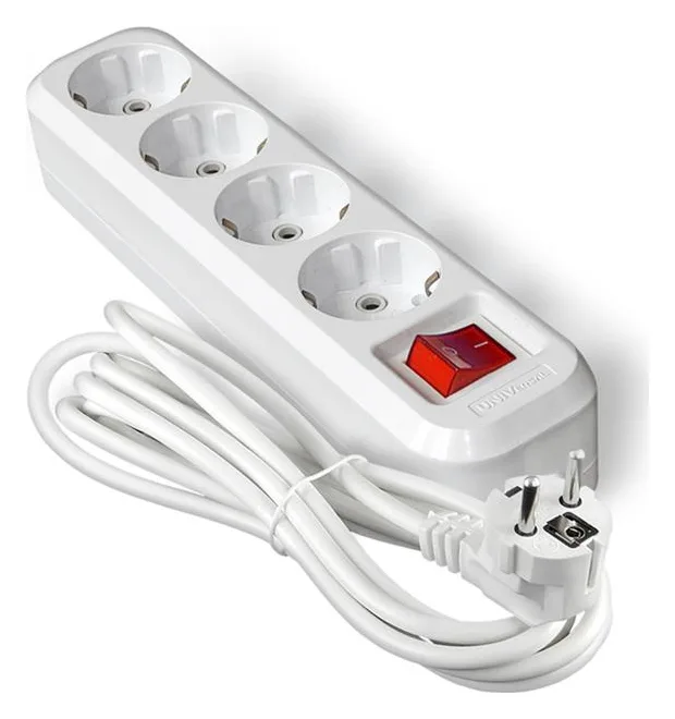 Удлинитель 4х3м с заземл. 13А IP20 S-304 ПВС 3х1 с выкл. UNIVersal 9631990