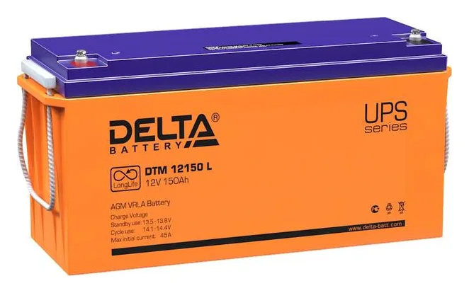 Аккумулятор UPS 12В 150А.ч DTM 12150 L Delta 4614010640004