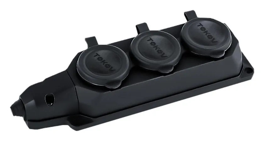 Колодка удлинителя 3-м 16А с заземл. каучук TOKOV ELECTRIC TKE-C05-KK3-Z