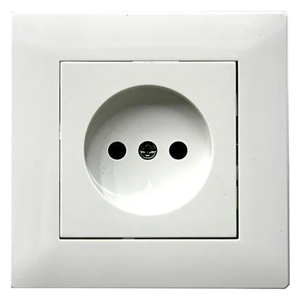 Розетка 1-м Karea RIZZ без заземл. керамика бел. Makel 88001002