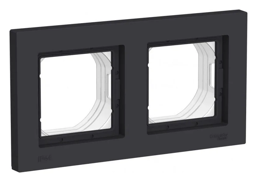Рамка 2-м AtlasDesign Aqua IP44 карбон SE ATN441002