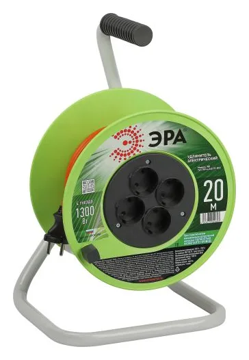 Удлинитель на катушке 4х20м без заземл. RP-4-2x0.75-20m ПВС 2х0.75 Эра Б0059779