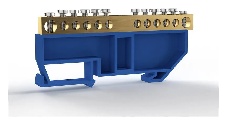Шина нулевая на DIN-изоляторе 6х9мм 12 отвер. латунь TOKOV ELECTRIC TKE-BCB-69-12-DIN/N