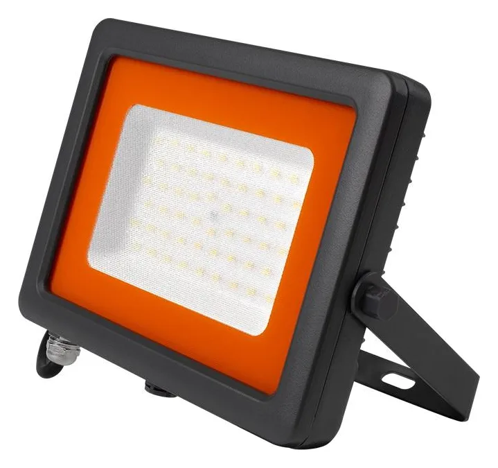 Прожектор светодиодный PFL-S2 50Вт 6500К IP65 220–240В ДО с клапаном закален. матов. стекло сер. JazzWay 2853301D