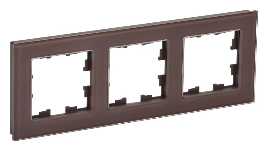 Рамка 3-м BRITE РУ-3-2-БрТБ стекло темн. бронза IEK BR-M32-G-K45
