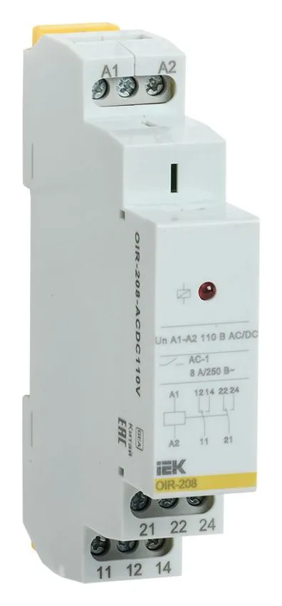 Реле промежуточное OIR 2 конт. (8А) 110В AC/DC IEK OIR-208-ACDC110V