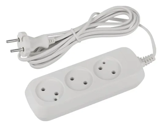 Удлинитель 3х3м без заземл. 6А IP20 GREEN LINE UDL-6-330 ШВВП 2х0.75 Эра Б0065041