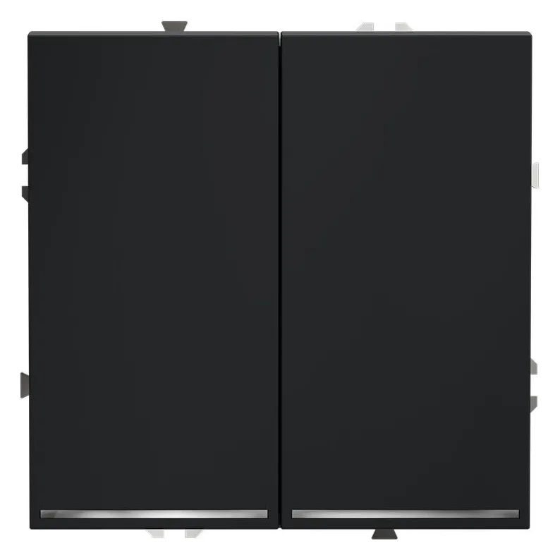 Переключатель проходной 2-кл. СП S70 10А с подсветкой механизм графит Voltum VLS020407