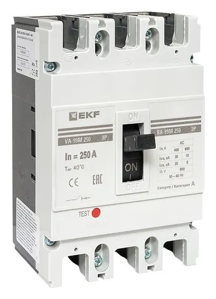 Выключатель автоматический 3п 250/250А 35кА ВА-99М PROxima EKF mccb99-250-250m