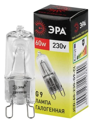 Лампа галогенная G9-JCD-60-230V-Cl 60Вт капсула G9 230В Эра C0027370