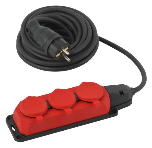 Удлинитель 3х5м с заземл. IP44 КГ 3х1.5 каучук UK-3e-3x1.5-5m-IP44(KG) Эра Б0057579